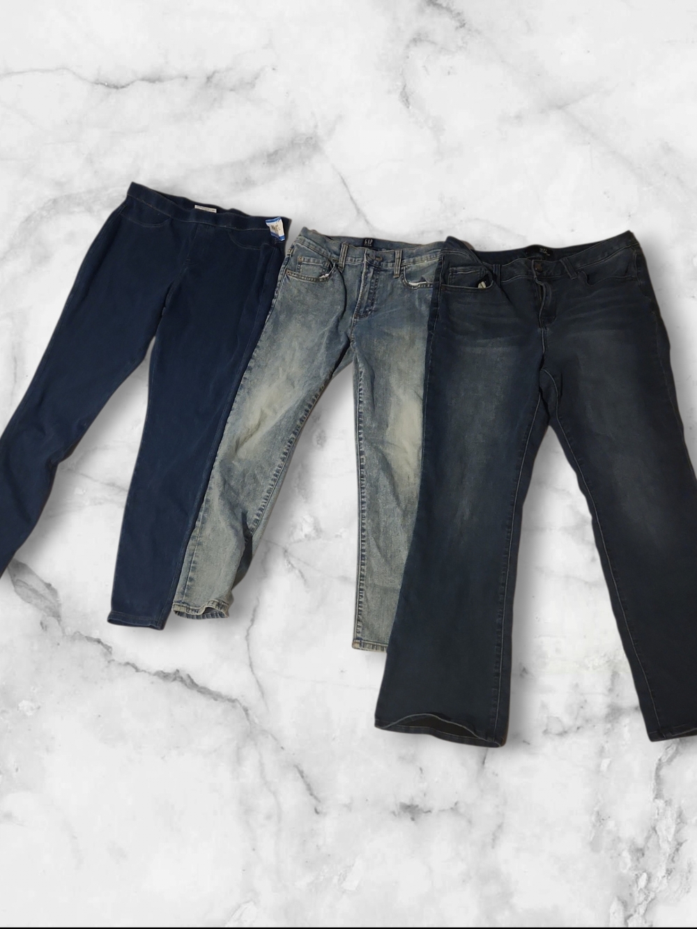 Women’s Blue Denim Jeans Trio - Classic & Versatile Styles
